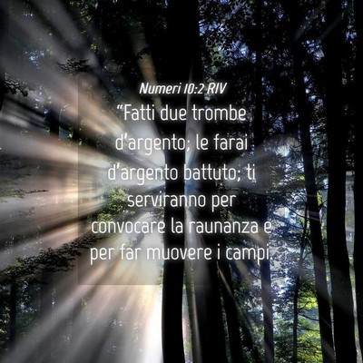 Picture 04 - Numeri 10:2 RIV - “Fatti due trombe d’argento; le farai - Bible Verse Picture