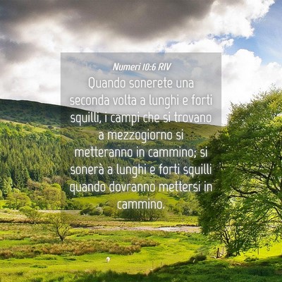 Picture 04 - Numeri 10:6 RIV - Quando sonerete una seconda volta a lunghi e - Bible Verse Picture