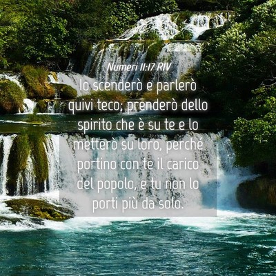 Picture 04 - Numeri 11:17 RIV - Io scenderò e parlerò quivi teco; prenderò - Bible Verse Picture