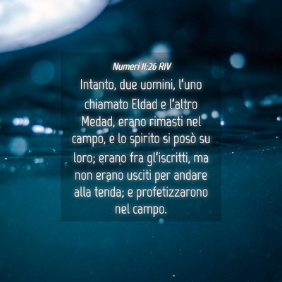 Picture 04 - Numeri 11:26 RIV - Intanto, due uomini, l’uno chiamato Eldad e - Bible Verse Picture