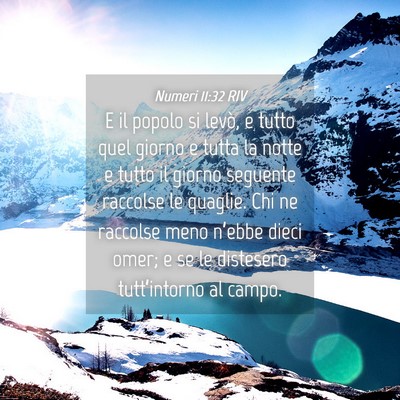 Picture 04 - Numeri 11:32 RIV - E il popolo si levò, e tutto quel giorno e tutta - Bible Verse Picture
