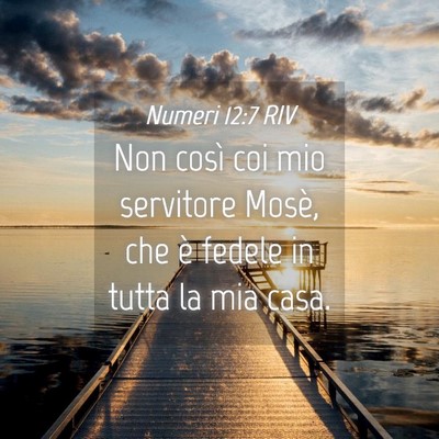 Picture 04 - Numeri 12:7 RIV - Non così coi mio servitore Mosè, che è fedele - Bible Verse Picture