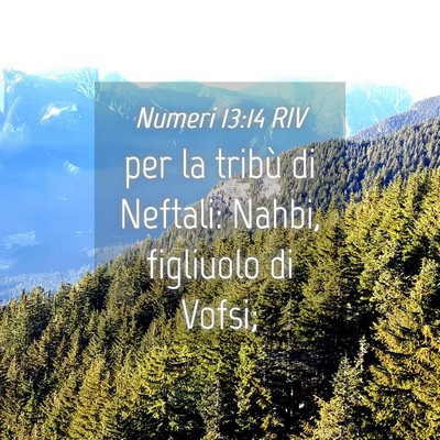 Picture 04 - Numeri 13:14 RIV - per la tribù di Neftali: Nahbi, figliuolo di - Bible Verse Picture