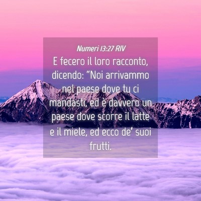 Picture 04 - Numeri 13:27 RIV - E fecero il loro racconto, dicendo: “Noi - Bible Verse Picture