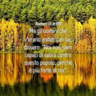 Picture 04 - Numeri 13:31 RIV - Ma gli uomini che v’erano andati con lui, - Bible Verse Picture