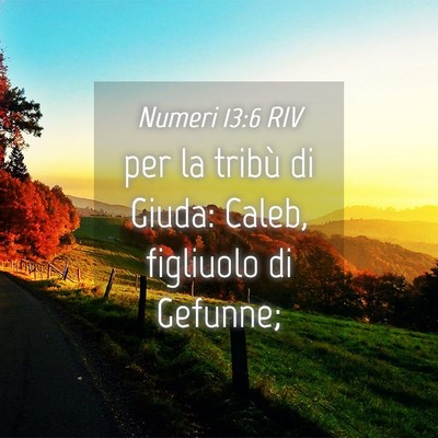 Picture 04 - Numeri 13:6 RIV - per la tribù di Giuda: Caleb, figliuolo di - Bible Verse Picture