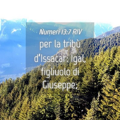 Picture 04 - Numeri 13:7 RIV - per la tribù d’Issacar: Igal, figliuolo di - Bible Verse Picture