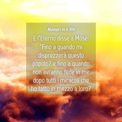 Picture 04 - Numeri 14:11 RIV - E l’Eterno disse a Mosè: “Fino a quando mi - Bible Verse Picture