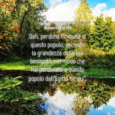 Picture 04 - Numeri 14:19 RIV - Deh, perdona l’iniquità di questo popolo, - Bible Verse Picture