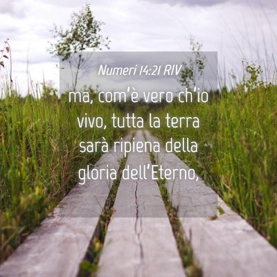 Picture 04 - Numeri 14:21 RIV - ma, com’è vero ch’io vivo, tutta la terra - Bible Verse Picture