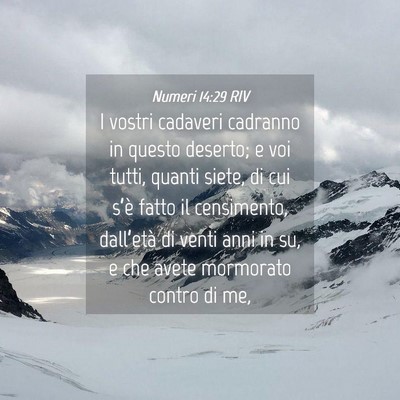 Picture 04 - Numeri 14:29 RIV - I vostri cadaveri cadranno in questo deserto; e - Bible Verse Picture