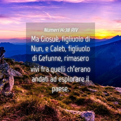 Picture 04 - Numeri 14:38 RIV - Ma Giosuè, figliuolo di Nun, e Caleb, figliuolo - Bible Verse Picture