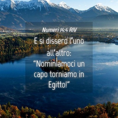 Picture 04 - Numeri 14:4 RIV - E si dissero l’uno all’altro: “Nominiamoci - Bible Verse Picture