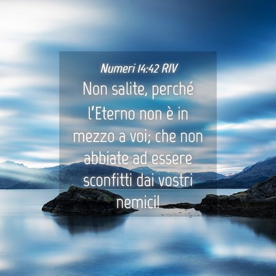 Picture 04 - Numeri 14:42 RIV - Non salite, perché l’Eterno non è in mezzo a - Bible Verse Picture