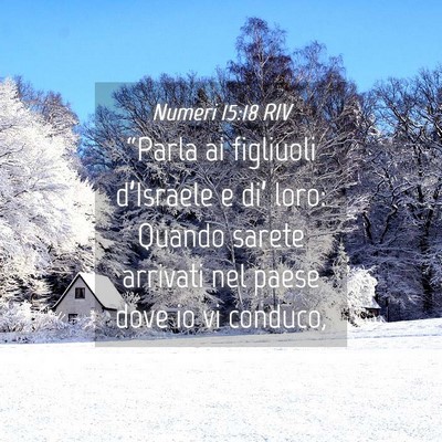 Picture 04 - Numeri 15:18 RIV - “Parla ai figliuoli d’Israele e di’ loro: - Bible Verse Picture