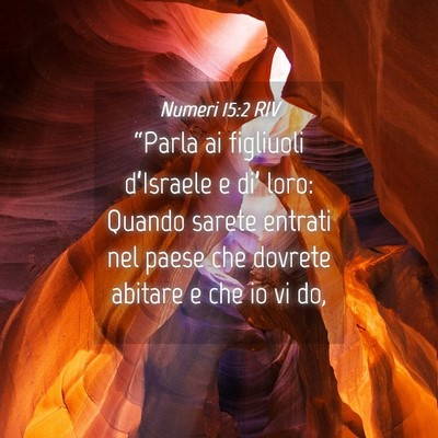 Picture 04 - Numeri 15:2 RIV - “Parla ai figliuoli d’Israele e di’ loro: - Bible Verse Picture