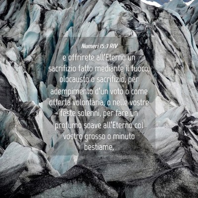 Picture 04 - Numeri 15:3 RIV - e offrirete all’Eterno un sacrifizio fatto - Bible Verse Picture