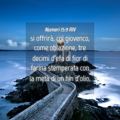 Picture 04 - Numeri 15:9 RIV - si offrirà, col giovenco, come oblazione, tre - Bible Verse Picture