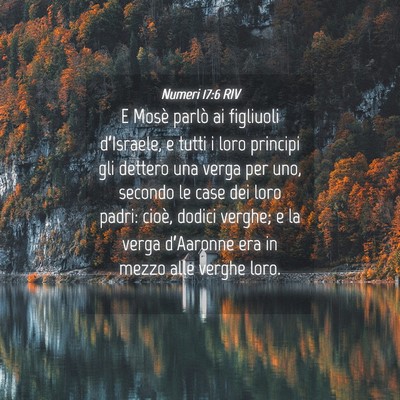 Picture 04 - Numeri 17:6 RIV - E Mosè parlò ai figliuoli d’Israele, e tutti - Bible Verse Picture