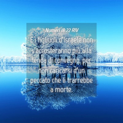 Picture 04 - Numeri 18:22 RIV - E i figliuoli d’Israele non s’accosteranno - Bible Verse Picture