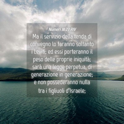 Picture 04 - Numeri 18:23 RIV - Ma il servizio della tenda di convegno lo faranno - Bible Verse Picture