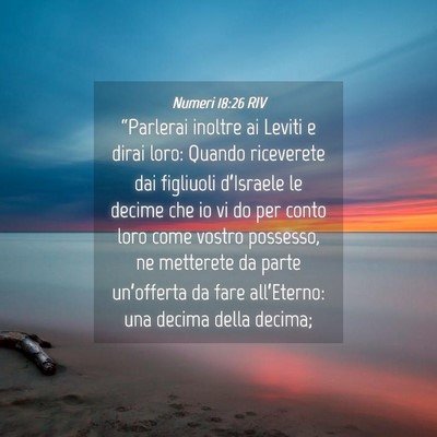 Picture 04 - Numeri 18:26 RIV - “Parlerai inoltre ai Leviti e dirai loro: - Bible Verse Picture