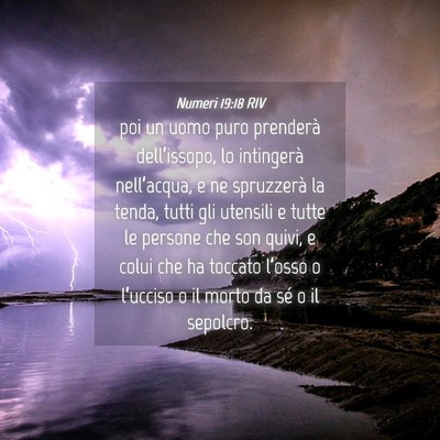 Picture 04 - Numeri 19:18 RIV - poi un uomo puro prenderà dell’issopo, lo - Bible Verse Picture