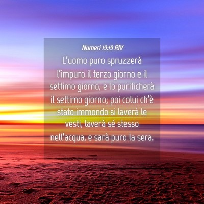 Picture 04 - Numeri 19:19 RIV - L’uomo puro spruzzerà l’impuro il terzo - Bible Verse Picture
