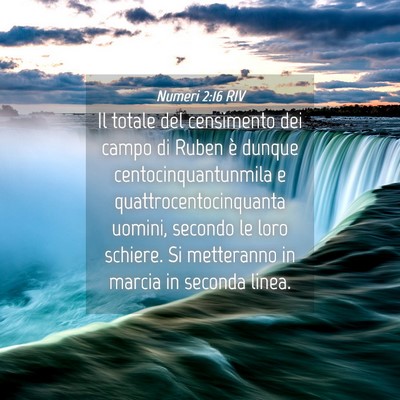 Picture 04 - Numeri 2:16 RIV - Il totale del censimento dei campo di Ruben è - Bible Verse Picture