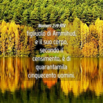 Picture 04 - Numeri 2:19 RIV - figliuolo di Ammihud, e il suo corpo, secondo il - Bible Verse Picture