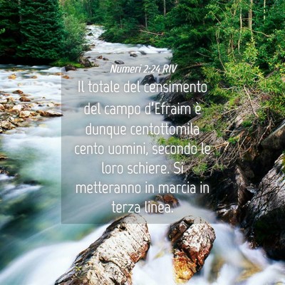 Picture 04 - Numeri 2:24 RIV - Il totale del censimento del campo d’Efraim è - Bible Verse Picture