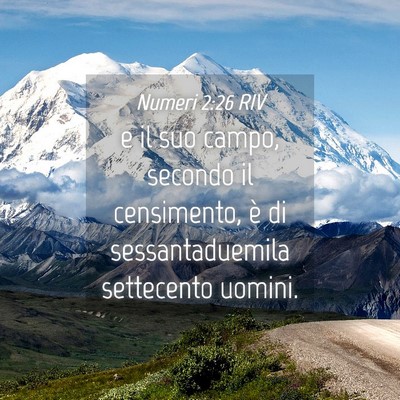 Picture 04 - Numeri 2:26 RIV - e il suo campo, secondo il censimento, è di - Bible Verse Picture