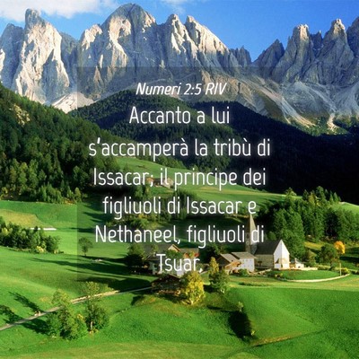 Picture 04 - Numeri 2:5 RIV - Accanto a lui s’accamperà la tribù di - Bible Verse Picture