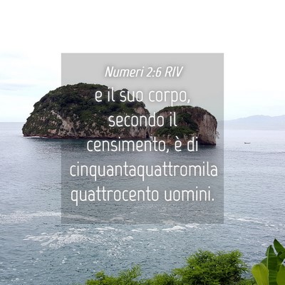 Picture 04 - Numeri 2:6 RIV - e il suo corpo, secondo il censimento, è di - Bible Verse Picture