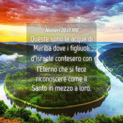 Picture 04 - Numeri 20:13 RIV - Queste sono le acque di Meriba dove i figliuoli - Bible Verse Picture