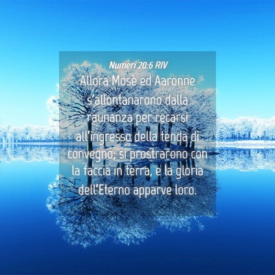 Picture 04 - Numeri 20:6 RIV - Allora Mosè ed Aaronne s’allontanarono dalla - Bible Verse Picture