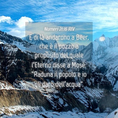 Picture 04 - Numeri 21:16 RIV - E di là andarono a Beer, che è il pozzo a - Bible Verse Picture