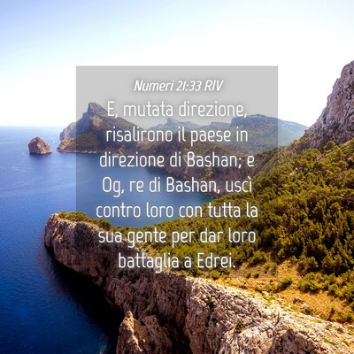 Picture 04 - Numeri 21:33 RIV - E, mutata direzione, risalirono il paese in - Bible Verse Picture