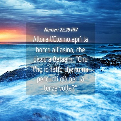 Picture 04 - Numeri 22:28 RIV - Allora l’Eterno aprì la bocca all’asina, che - Bible Verse Picture