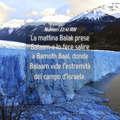 Picture 04 - Numeri 22:41 RIV - La mattina Balak prese Balaam e lo fece salire a - Bible Verse Picture