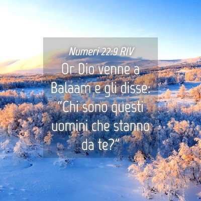Picture 04 - Numeri 22:9 RIV - Or Dio venne a Balaam e gli disse: “Chi sono - Bible Verse Picture