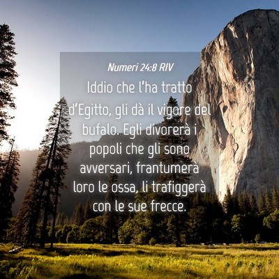 Picture 04 - Numeri 24:8 RIV - Iddio che l’ha tratto d’Egitto, gli dà il - Bible Verse Picture