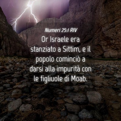 Picture 04 - Numeri 25:1 RIV - Or Israele era stanziato a Sittim, e il popolo - Bible Verse Picture