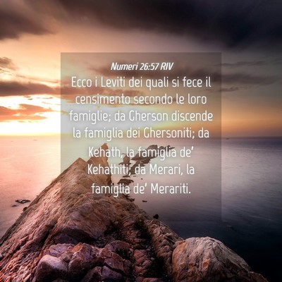 Picture 04 - Numeri 26:57 RIV - Ecco i Leviti dei quali si fece il censimento - Bible Verse Picture