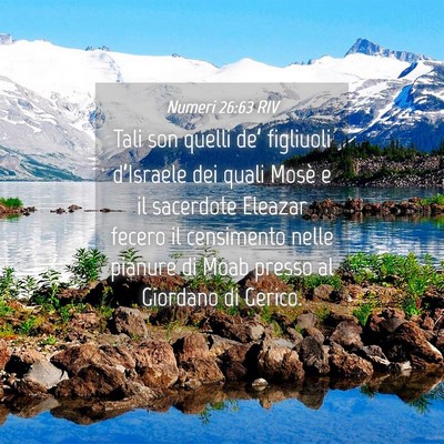Picture 04 - Numeri 26:63 RIV - Tali son quelli de’ figliuoli d’Israele dei - Bible Verse Picture