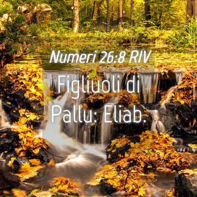 Picture 04 - Numeri 26:8 RIV - Figliuoli di Pallu: - Bible Verse Picture