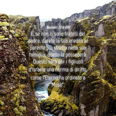 Picture 04 - Numeri 27:11 RIV - E, se non ci sono fratelli del padre, darete la - Bible Verse Picture