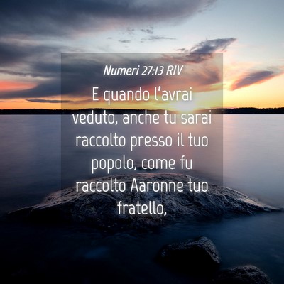 Picture 04 - Numeri 27:13 RIV - E quando l’avrai veduto, anche tu sarai - Bible Verse Picture