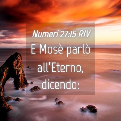 Picture 04 - Numeri 27:15 RIV - E Mosè parlò all’Eterno, - Bible Verse Picture