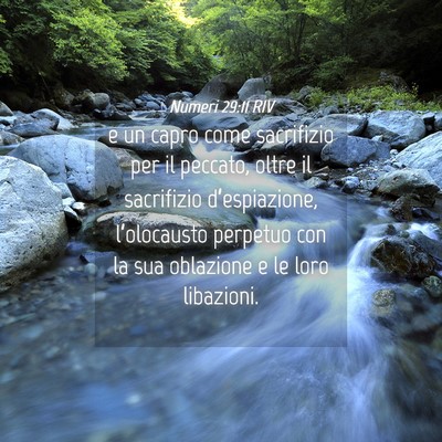 Picture 04 - Numeri 29:11 RIV - e un capro come sacrifizio per il peccato, oltre - Bible Verse Picture